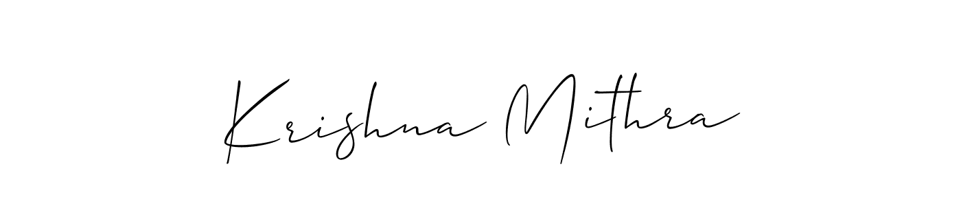How to make Krishna Mithra signature? Allison_Script is a professional autograph style. Create handwritten signature for Krishna Mithra name. Krishna Mithra signature style 2 images and pictures png
