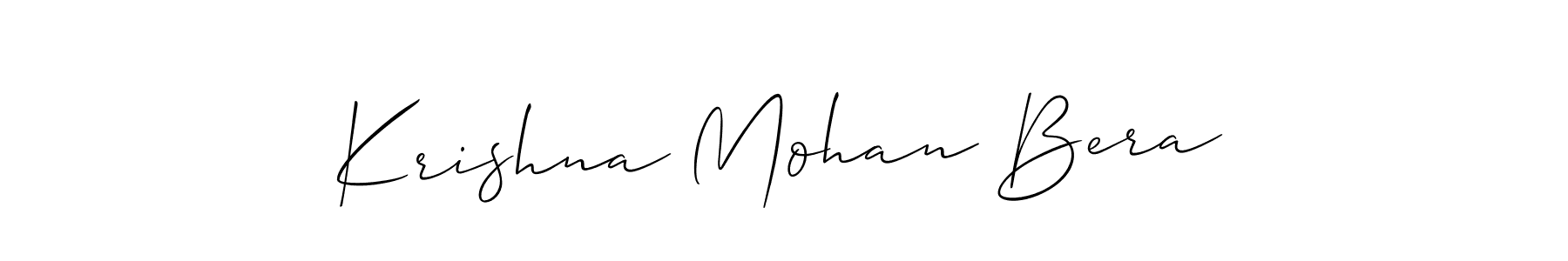 It looks lik you need a new signature style for name Krishna Mohan Bera. Design unique handwritten (Allison_Script) signature with our free signature maker in just a few clicks. Krishna Mohan Bera signature style 2 images and pictures png