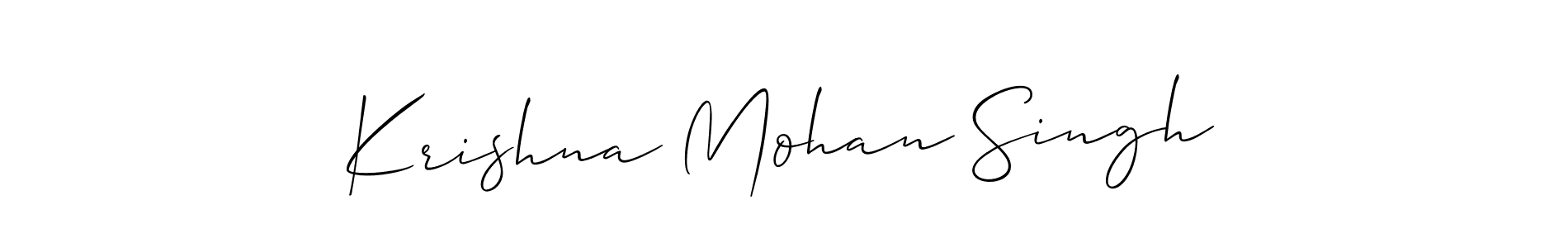 Design your own signature with our free online signature maker. With this signature software, you can create a handwritten (Allison_Script) signature for name Krishna Mohan Singh. Krishna Mohan Singh signature style 2 images and pictures png