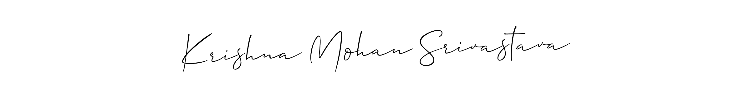 Krishna Mohan Srivastava stylish signature style. Best Handwritten Sign (Allison_Script) for my name. Handwritten Signature Collection Ideas for my name Krishna Mohan Srivastava. Krishna Mohan Srivastava signature style 2 images and pictures png