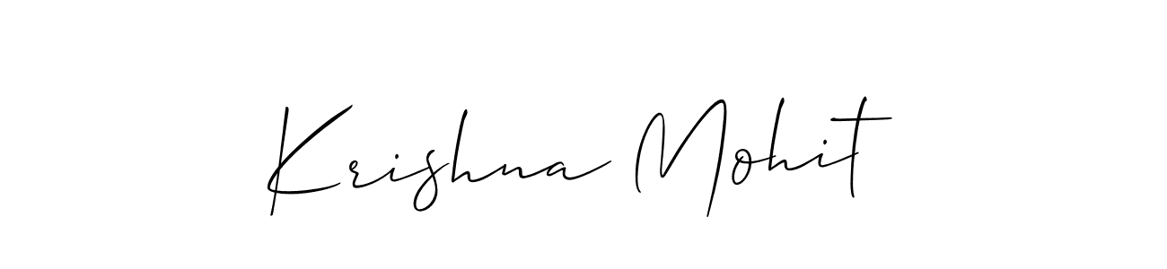 How to make Krishna Mohit signature? Allison_Script is a professional autograph style. Create handwritten signature for Krishna Mohit name. Krishna Mohit signature style 2 images and pictures png