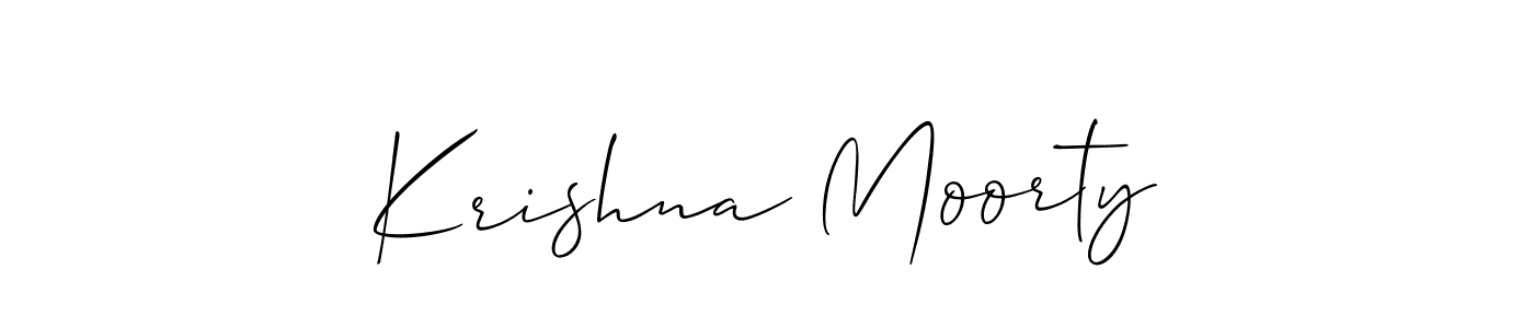Krishna Moorty stylish signature style. Best Handwritten Sign (Allison_Script) for my name. Handwritten Signature Collection Ideas for my name Krishna Moorty. Krishna Moorty signature style 2 images and pictures png