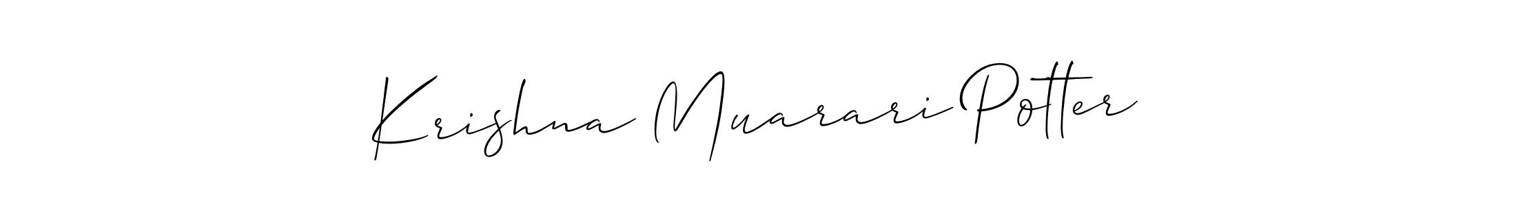 How to Draw Krishna Muarari Potter signature style? Allison_Script is a latest design signature styles for name Krishna Muarari Potter. Krishna Muarari Potter signature style 2 images and pictures png