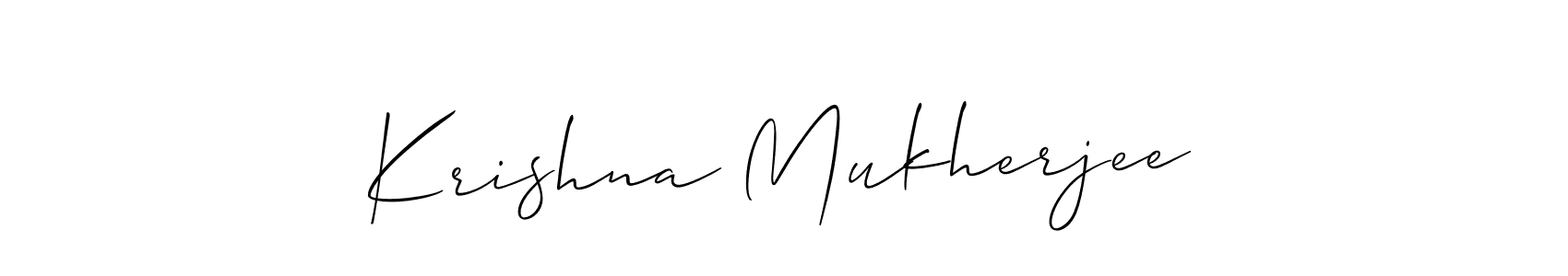 How to Draw Krishna Mukherjee signature style? Allison_Script is a latest design signature styles for name Krishna Mukherjee. Krishna Mukherjee signature style 2 images and pictures png