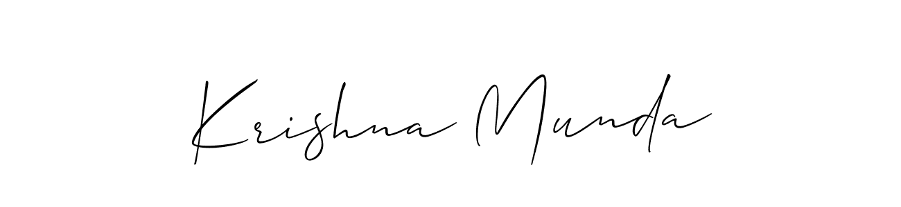 How to make Krishna Munda name signature. Use Allison_Script style for creating short signs online. This is the latest handwritten sign. Krishna Munda signature style 2 images and pictures png