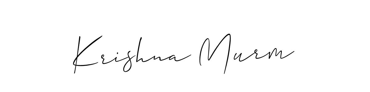 Make a beautiful signature design for name Krishna Murm. With this signature (Allison_Script) style, you can create a handwritten signature for free. Krishna Murm signature style 2 images and pictures png