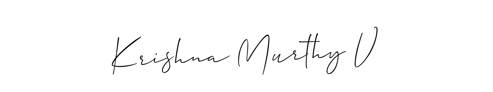 Also we have Krishna Murthy V name is the best signature style. Create professional handwritten signature collection using Allison_Script autograph style. Krishna Murthy V signature style 2 images and pictures png