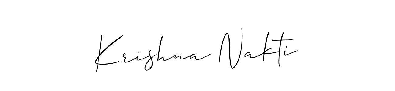 Best and Professional Signature Style for Krishna Nakti. Allison_Script Best Signature Style Collection. Krishna Nakti signature style 2 images and pictures png