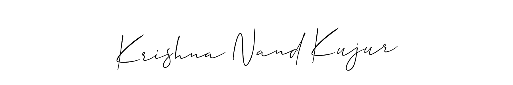 Krishna Nand Kujur stylish signature style. Best Handwritten Sign (Allison_Script) for my name. Handwritten Signature Collection Ideas for my name Krishna Nand Kujur. Krishna Nand Kujur signature style 2 images and pictures png