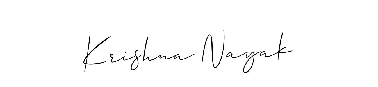 Use a signature maker to create a handwritten signature online. With this signature software, you can design (Allison_Script) your own signature for name Krishna Nayak. Krishna Nayak signature style 2 images and pictures png