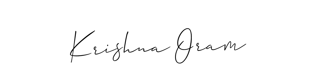It looks lik you need a new signature style for name Krishna Oram. Design unique handwritten (Allison_Script) signature with our free signature maker in just a few clicks. Krishna Oram signature style 2 images and pictures png
