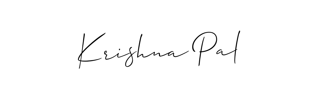 Design your own signature with our free online signature maker. With this signature software, you can create a handwritten (Allison_Script) signature for name Krishna Pal. Krishna Pal signature style 2 images and pictures png