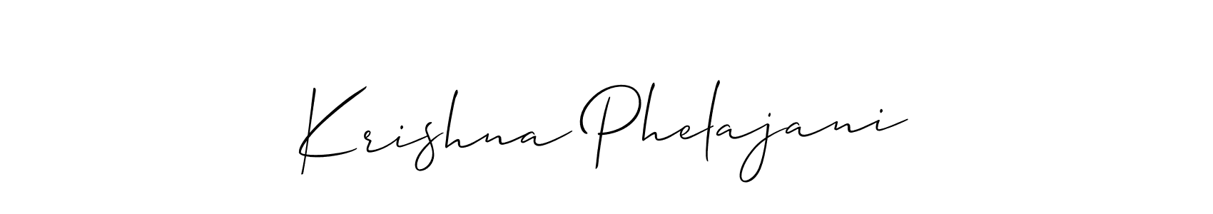 How to make Krishna Phelajani signature? Allison_Script is a professional autograph style. Create handwritten signature for Krishna Phelajani name. Krishna Phelajani signature style 2 images and pictures png