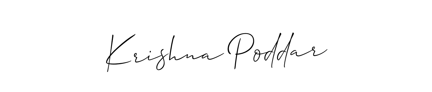 Here are the top 10 professional signature styles for the name Krishna Poddar. These are the best autograph styles you can use for your name. Krishna Poddar signature style 2 images and pictures png