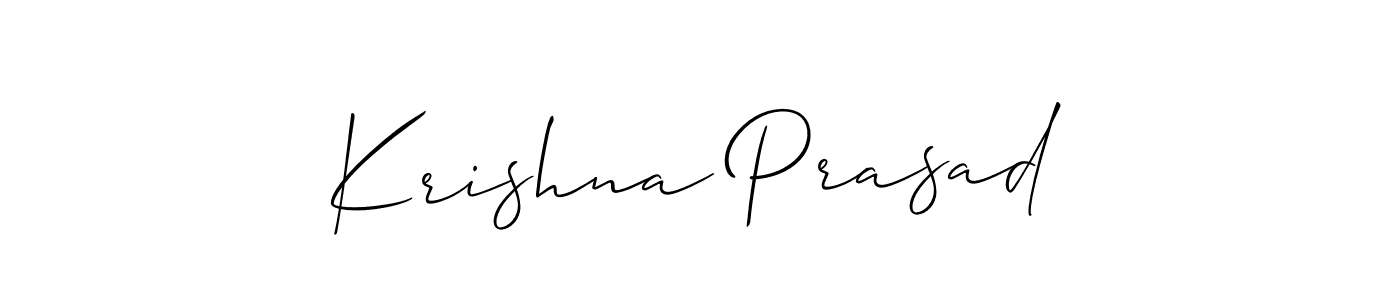 Use a signature maker to create a handwritten signature online. With this signature software, you can design (Allison_Script) your own signature for name Krishna Prasad. Krishna Prasad signature style 2 images and pictures png