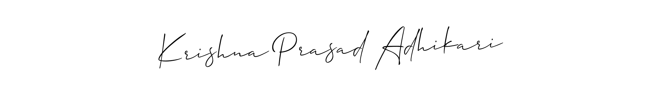 Design your own signature with our free online signature maker. With this signature software, you can create a handwritten (Allison_Script) signature for name Krishna Prasad Adhikari. Krishna Prasad Adhikari signature style 2 images and pictures png