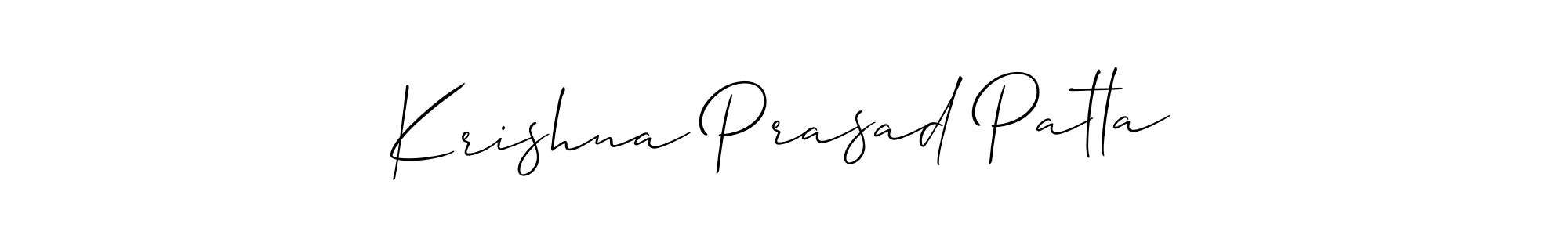 This is the best signature style for the Krishna Prasad Patla name. Also you like these signature font (Allison_Script). Mix name signature. Krishna Prasad Patla signature style 2 images and pictures png