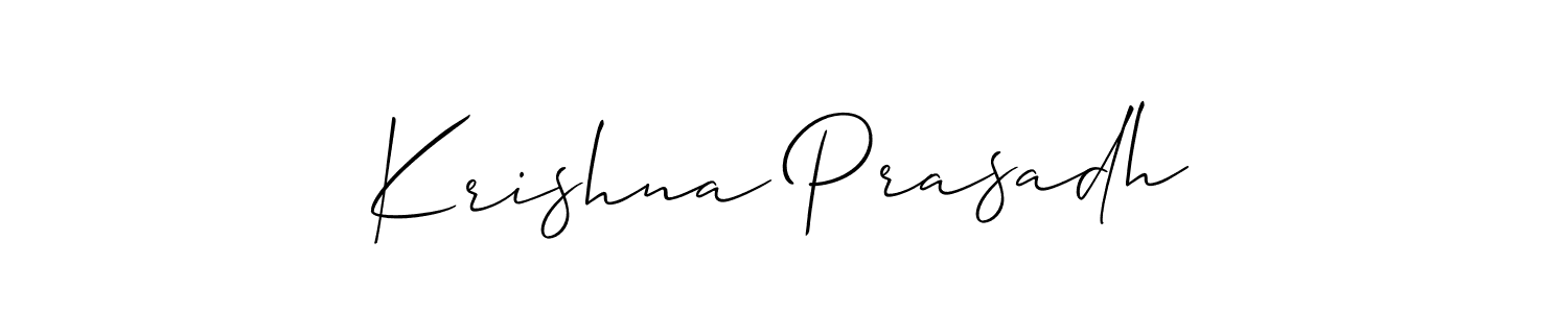 It looks lik you need a new signature style for name Krishna Prasadh. Design unique handwritten (Allison_Script) signature with our free signature maker in just a few clicks. Krishna Prasadh signature style 2 images and pictures png