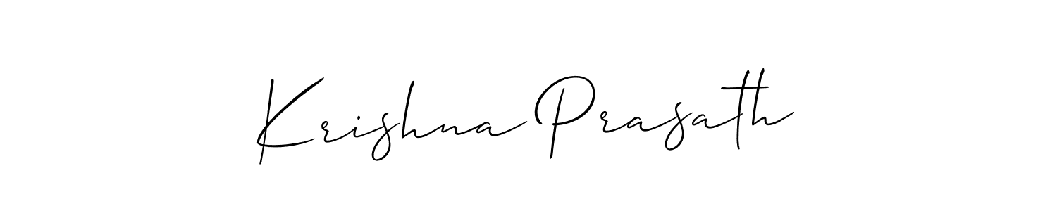 Design your own signature with our free online signature maker. With this signature software, you can create a handwritten (Allison_Script) signature for name Krishna Prasath. Krishna Prasath signature style 2 images and pictures png