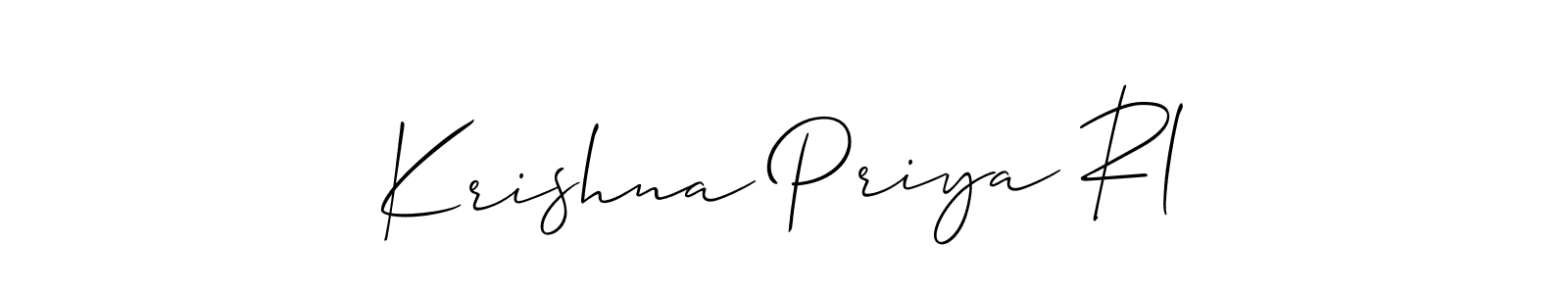 Check out images of Autograph of Krishna Priya Rl name. Actor Krishna Priya Rl Signature Style. Allison_Script is a professional sign style online. Krishna Priya Rl signature style 2 images and pictures png