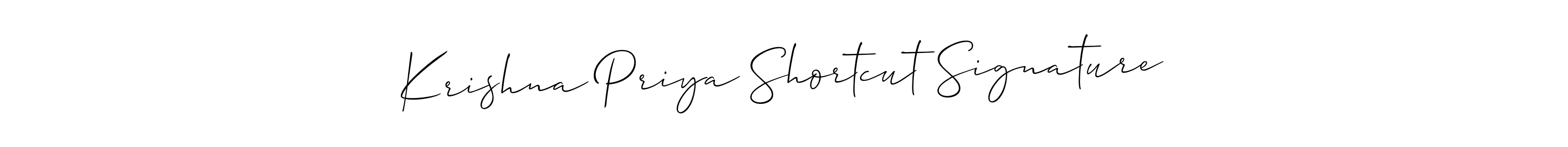 Also You can easily find your signature by using the search form. We will create Krishna Priya Shortcut Signature name handwritten signature images for you free of cost using Allison_Script sign style. Krishna Priya Shortcut Signature signature style 2 images and pictures png