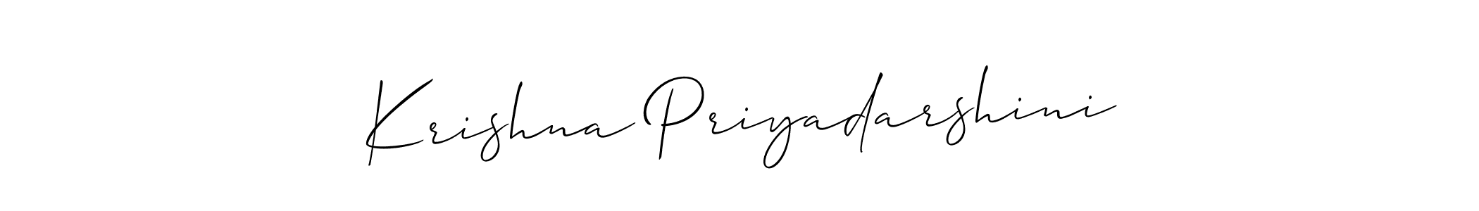 Also You can easily find your signature by using the search form. We will create Krishna Priyadarshini name handwritten signature images for you free of cost using Allison_Script sign style. Krishna Priyadarshini signature style 2 images and pictures png