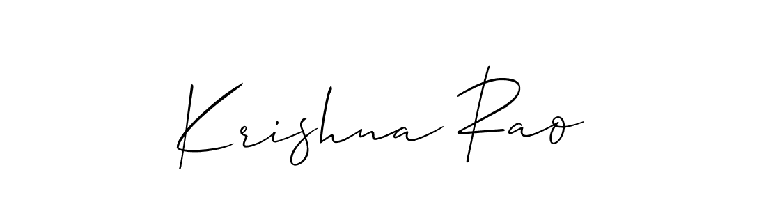 It looks lik you need a new signature style for name Krishna Rao. Design unique handwritten (Allison_Script) signature with our free signature maker in just a few clicks. Krishna Rao signature style 2 images and pictures png