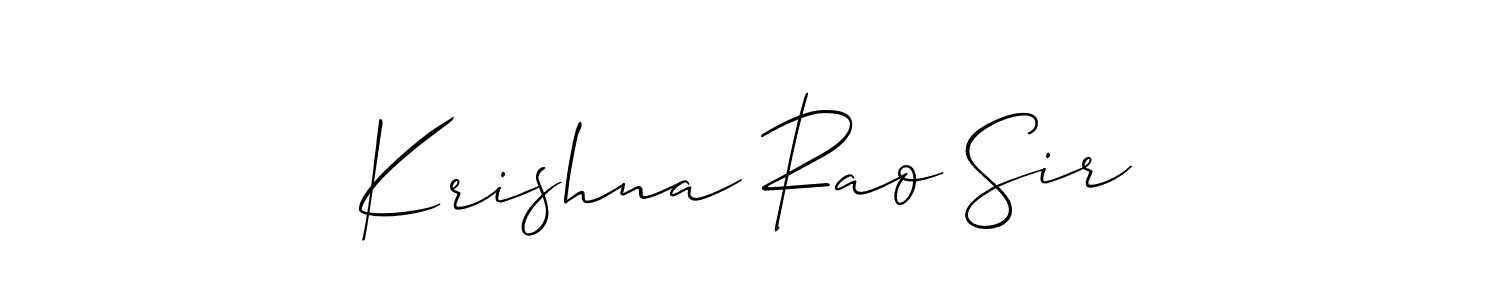 Make a beautiful signature design for name Krishna Rao Sir. With this signature (Allison_Script) style, you can create a handwritten signature for free. Krishna Rao Sir signature style 2 images and pictures png