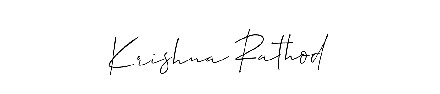How to make Krishna Rathod signature? Allison_Script is a professional autograph style. Create handwritten signature for Krishna Rathod name. Krishna Rathod signature style 2 images and pictures png
