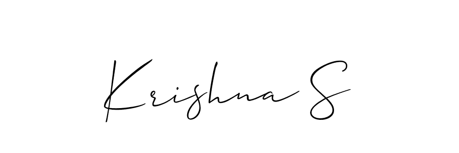 How to make Krishna S name signature. Use Allison_Script style for creating short signs online. This is the latest handwritten sign. Krishna S signature style 2 images and pictures png