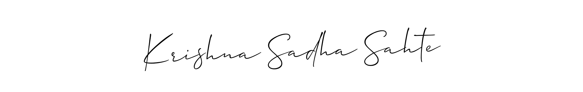 Create a beautiful signature design for name Krishna Sadha Sahte. With this signature (Allison_Script) fonts, you can make a handwritten signature for free. Krishna Sadha Sahte signature style 2 images and pictures png
