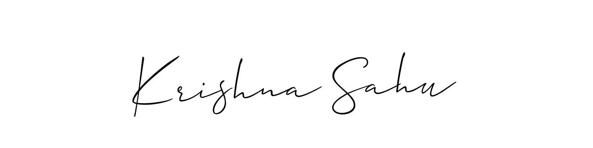 Krishna Sahu stylish signature style. Best Handwritten Sign (Allison_Script) for my name. Handwritten Signature Collection Ideas for my name Krishna Sahu. Krishna Sahu signature style 2 images and pictures png