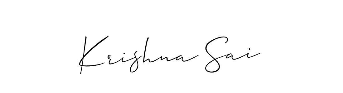 You should practise on your own different ways (Allison_Script) to write your name (Krishna Sai) in signature. don't let someone else do it for you. Krishna Sai signature style 2 images and pictures png