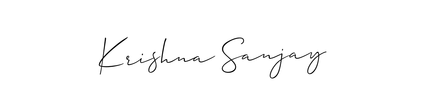 Use a signature maker to create a handwritten signature online. With this signature software, you can design (Allison_Script) your own signature for name Krishna Sanjay. Krishna Sanjay signature style 2 images and pictures png