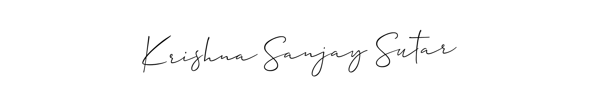 Make a beautiful signature design for name Krishna Sanjay Sutar. With this signature (Allison_Script) style, you can create a handwritten signature for free. Krishna Sanjay Sutar signature style 2 images and pictures png