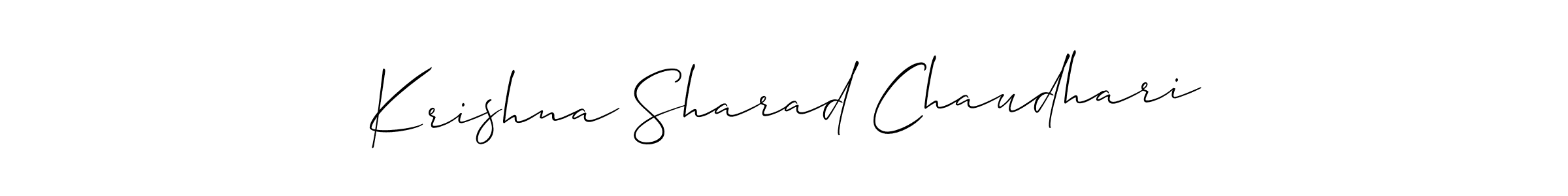 How to Draw Krishna Sharad Chaudhari signature style? Allison_Script is a latest design signature styles for name Krishna Sharad Chaudhari. Krishna Sharad Chaudhari signature style 2 images and pictures png