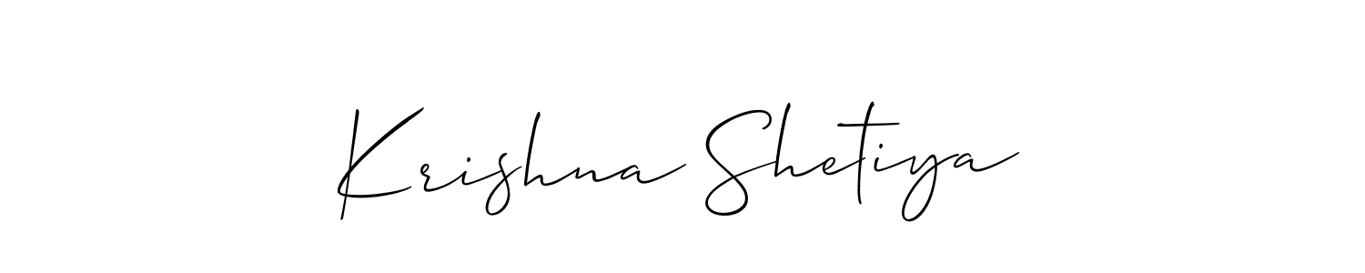 Make a beautiful signature design for name Krishna Shetiya. With this signature (Allison_Script) style, you can create a handwritten signature for free. Krishna Shetiya signature style 2 images and pictures png