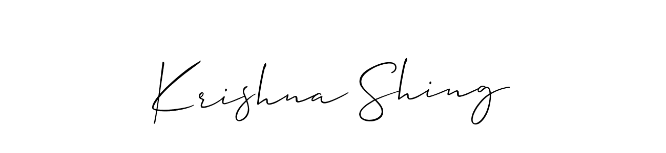 Make a beautiful signature design for name Krishna Shing. With this signature (Allison_Script) style, you can create a handwritten signature for free. Krishna Shing signature style 2 images and pictures png