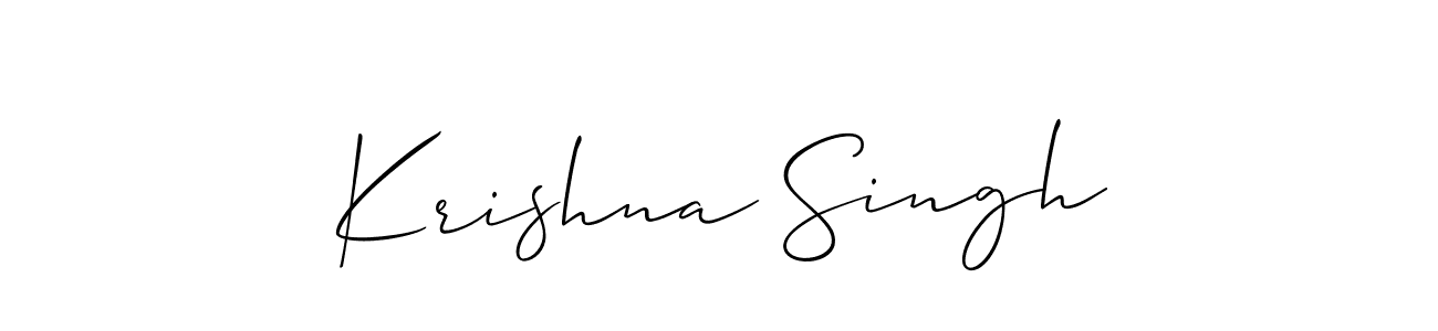 You should practise on your own different ways (Allison_Script) to write your name (Krishna Singh) in signature. don't let someone else do it for you. Krishna Singh signature style 2 images and pictures png