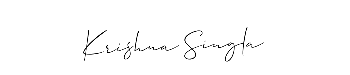 How to make Krishna Singla signature? Allison_Script is a professional autograph style. Create handwritten signature for Krishna Singla name. Krishna Singla signature style 2 images and pictures png
