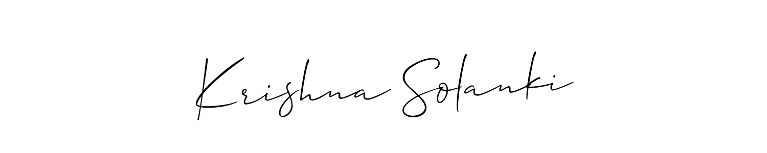 if you are searching for the best signature style for your name Krishna Solanki. so please give up your signature search. here we have designed multiple signature styles  using Allison_Script. Krishna Solanki signature style 2 images and pictures png