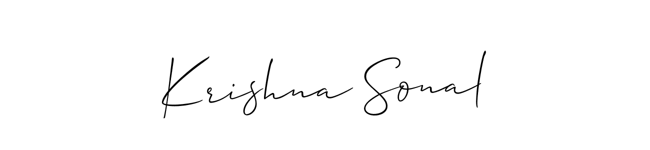 Also You can easily find your signature by using the search form. We will create Krishna Sonal name handwritten signature images for you free of cost using Allison_Script sign style. Krishna Sonal signature style 2 images and pictures png