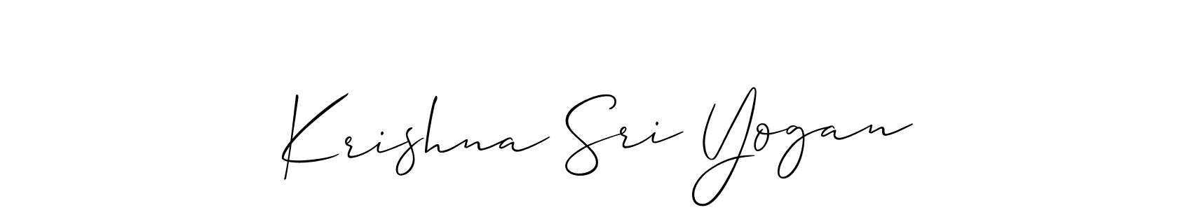 Check out images of Autograph of Krishna Sri Yogan name. Actor Krishna Sri Yogan Signature Style. Allison_Script is a professional sign style online. Krishna Sri Yogan signature style 2 images and pictures png