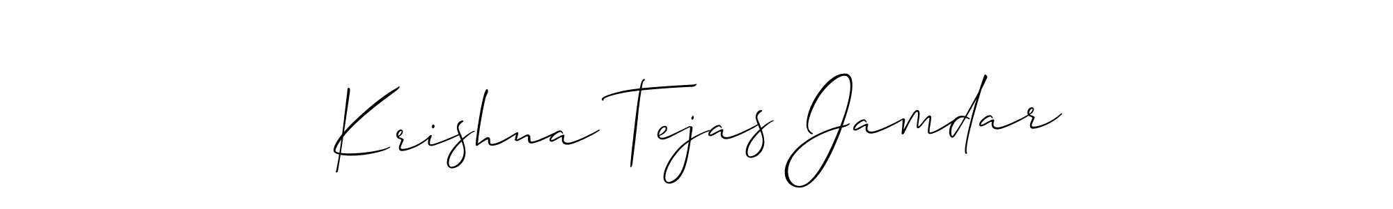 Design your own signature with our free online signature maker. With this signature software, you can create a handwritten (Allison_Script) signature for name Krishna Tejas Jamdar. Krishna Tejas Jamdar signature style 2 images and pictures png