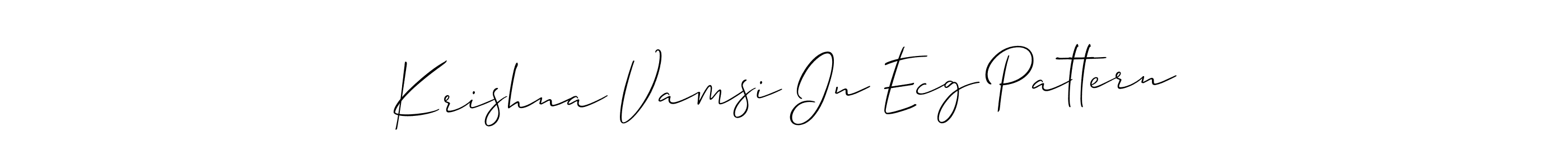 Design your own signature with our free online signature maker. With this signature software, you can create a handwritten (Allison_Script) signature for name Krishna Vamsi In Ecg Pattern. Krishna Vamsi In Ecg Pattern signature style 2 images and pictures png