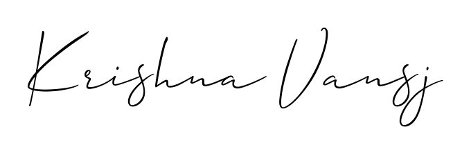 Get inspired by this graceful Allison_Script signature style for name Krishna Vansj. Smooth loops and balanced proportions for everyday use. Krishna Vansj signature style 2 images and pictures png