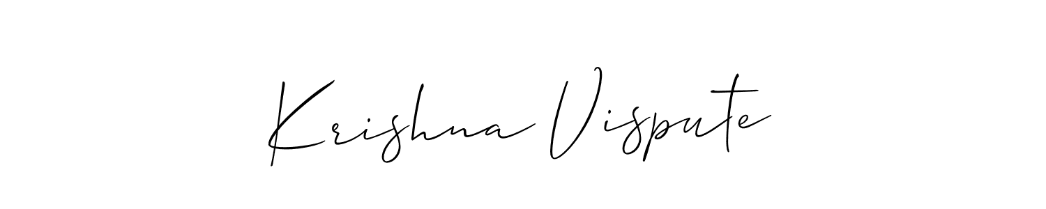 Similarly Allison_Script is the best handwritten signature design. Signature creator online .You can use it as an online autograph creator for name Krishna Vispute. Krishna Vispute signature style 2 images and pictures png