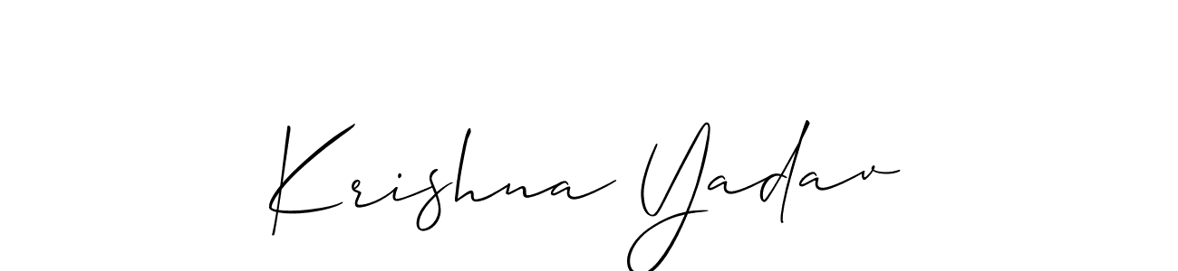 Make a beautiful signature design for name Krishna Yadav. With this signature (Allison_Script) style, you can create a handwritten signature for free. Krishna Yadav signature style 2 images and pictures png