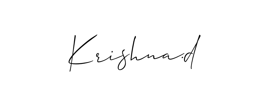 Once you've used our free online signature maker to create your best signature Allison_Script style, it's time to enjoy all of the benefits that Krishna.d name signing documents. Krishna.d signature style 2 images and pictures png