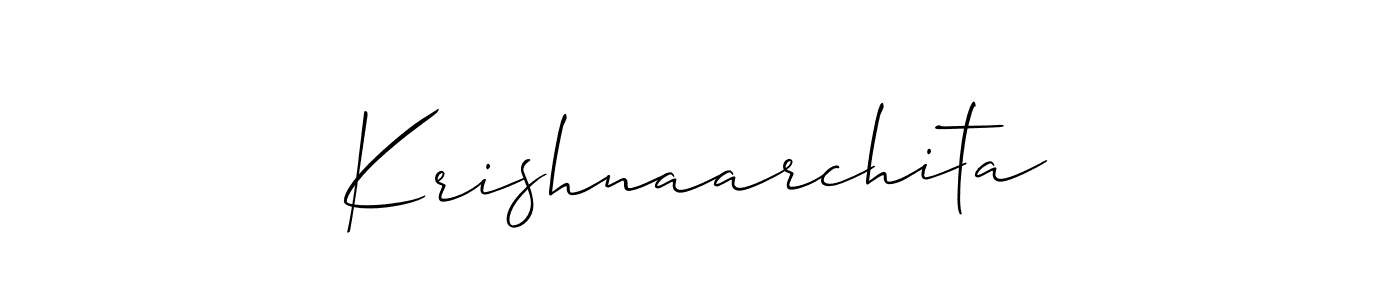 How to make Krishnaarchita signature? Allison_Script is a professional autograph style. Create handwritten signature for Krishnaarchita name. Krishnaarchita signature style 2 images and pictures png